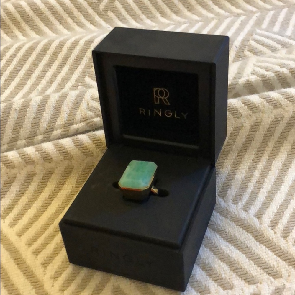 Ringly Luxe - Smart Ring in High Tide - Sz 6